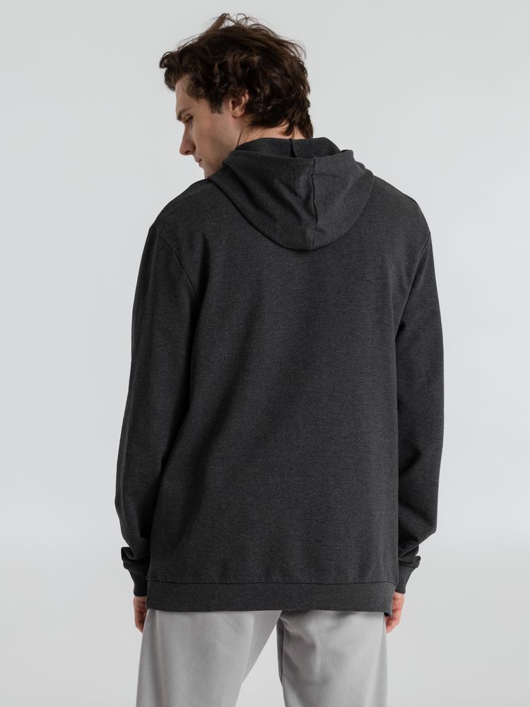 Толстовка с капюшоном унисекс Hoodie, серый меланж (антрацит)-5