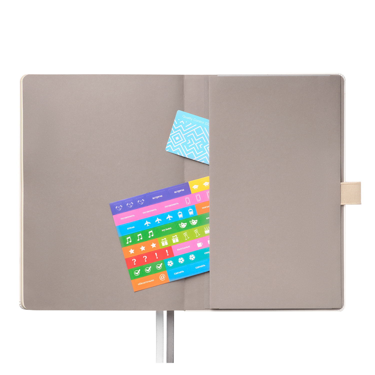 Ежедневник Арктик (Arctic) недатированный, белый/серый-9