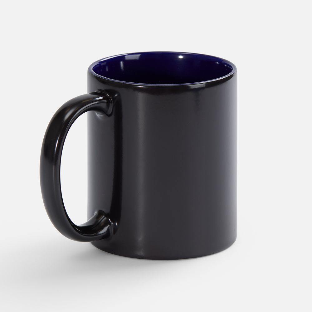 Кружка-хамелеон On Display, глянцевая, черная с синим-1