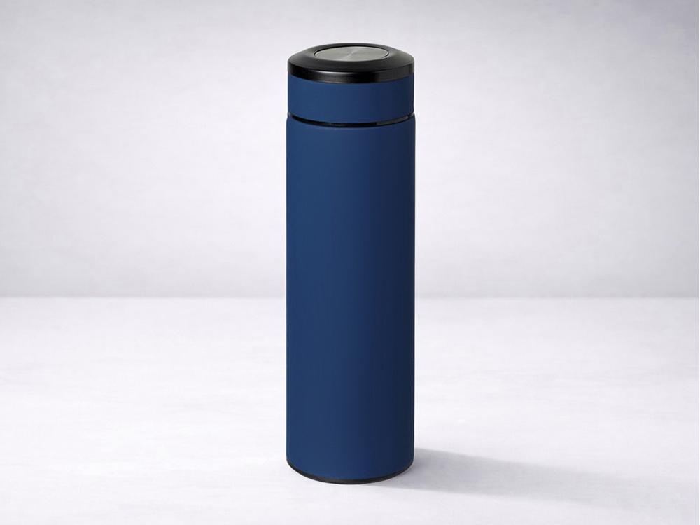 Вакуумный термос Vacuum Flask C1, soft touch, 420мл, темно-синий-10