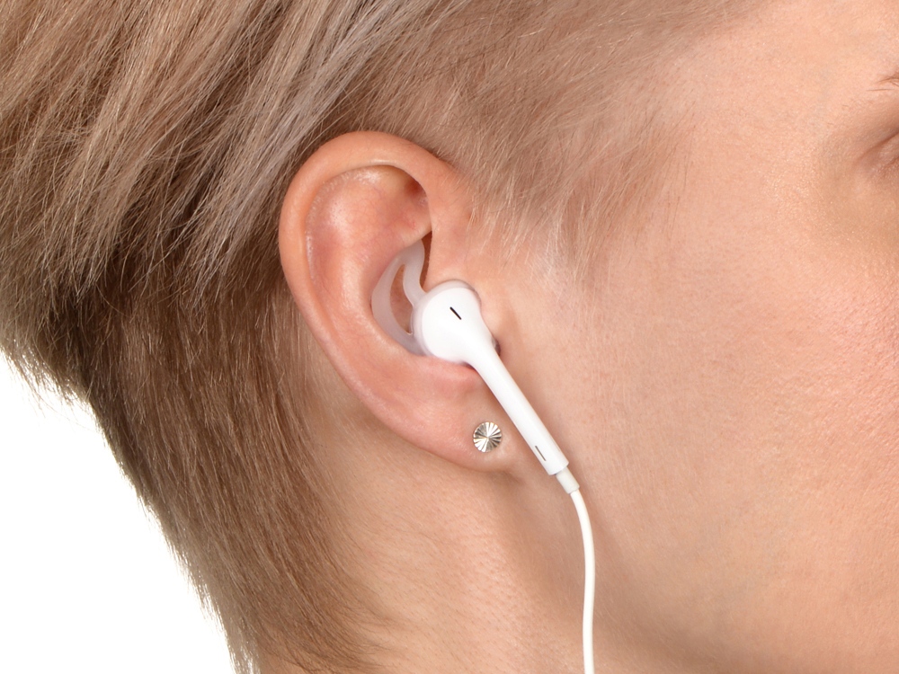 Беспроводные наушники Get Up с чехлом, белый-3