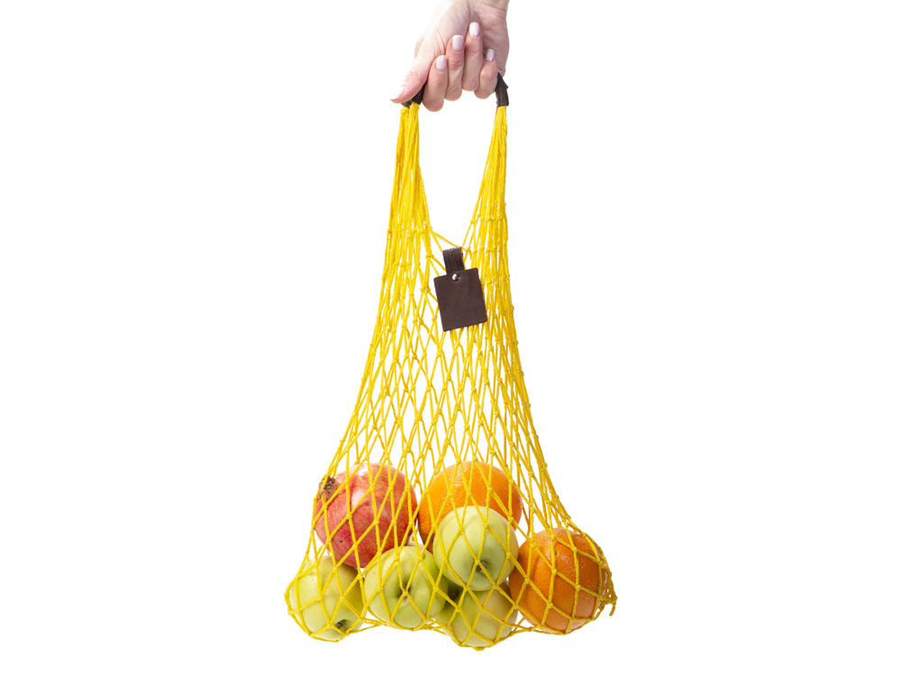 Авоська Dream М old style 15 литров с кожаными ручками, желтый (7)-3