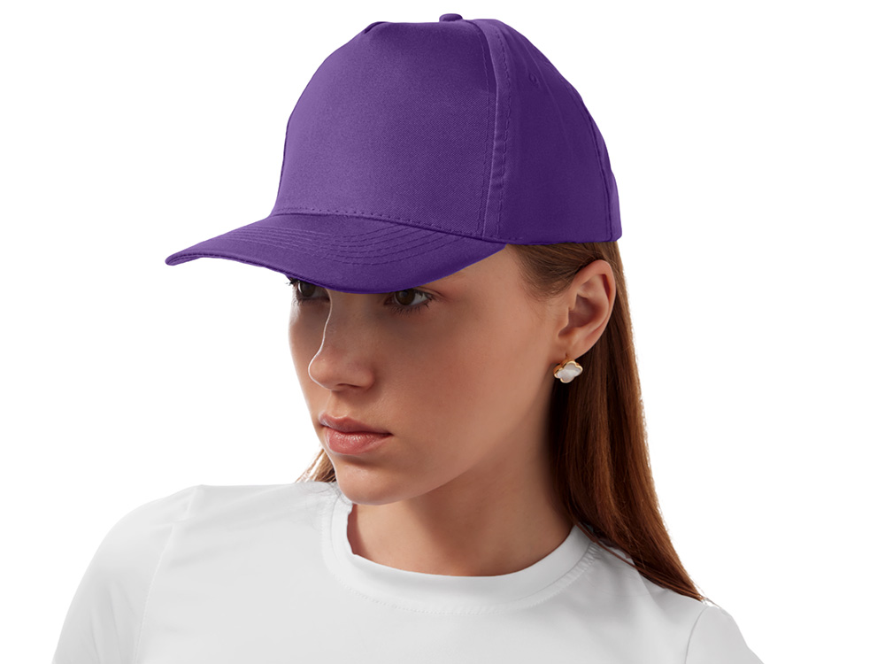 Бейсболка Poly 5-ти панельная 120гр, фиолетовый-2