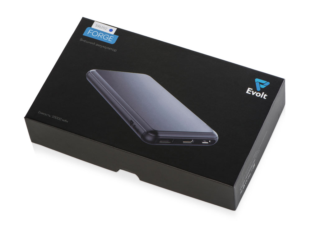 Внешний аккумулятор Forge v.2 металл, 10000mah, синий-7