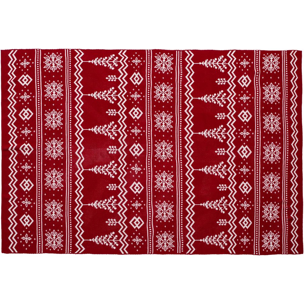 Плед Elnik, красный с молочно-белым-2