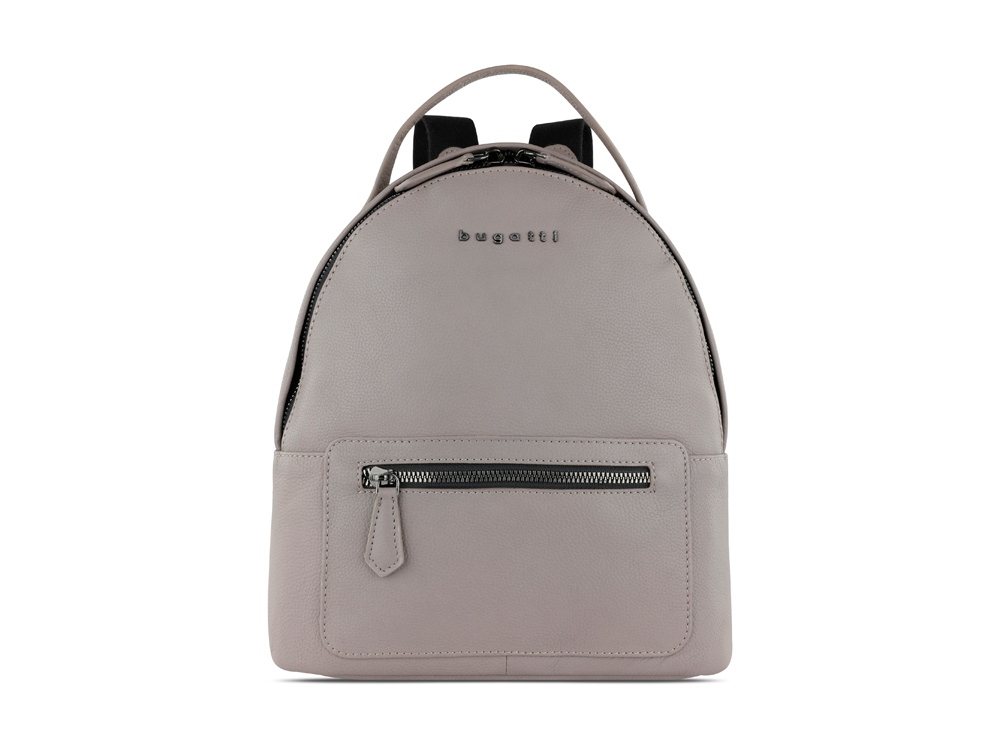 Рюкзак женский BUGATTI Bella, бежевый, воловья кожа/полиэстер, 24,5х12х27 см-1