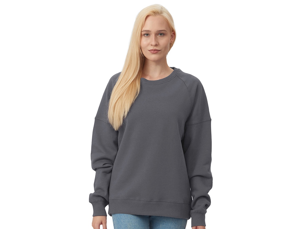 Свитшот оверсайз Paris, унисекс, темно-серый-3