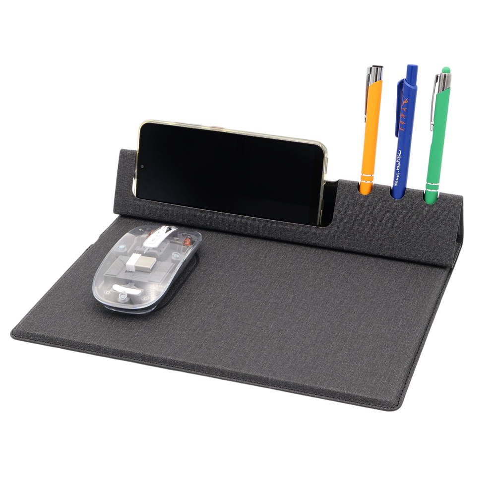 Коврик для мышки с беспроводной зарядкой Rolter, Серый-1