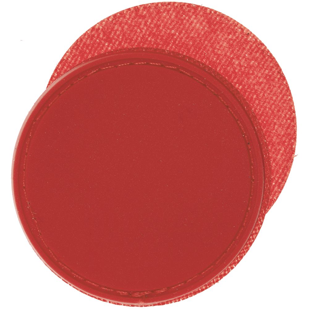 Лейбл из ПВХ с липучкой Menteqo Round, красный-1