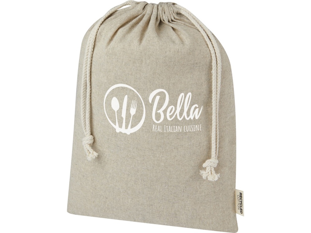 Большая подарочная сумка Pheebs объемом 4 л из хлопка плотностью 150 г/м2, натуральный-4