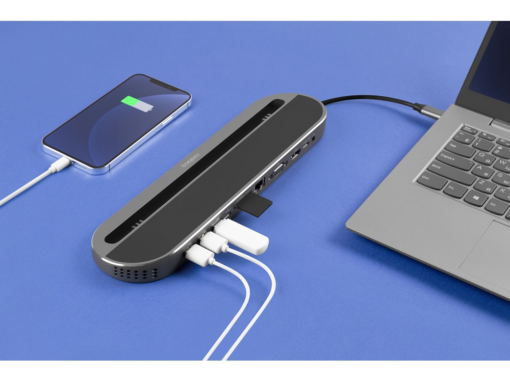 Хаб USB Type-C 3.0 для ноутбуков Falcon, черный-7