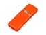 Флешка промо прямоугольной формы c оригинальным колпачком, 64 Гб, оранжевый