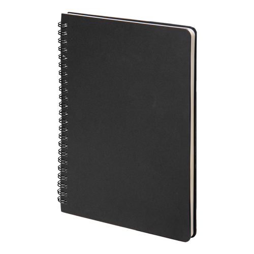 Блокнот на двойной пружине HELIX, 143 х 205 мм, черный, блок в линейку, черный