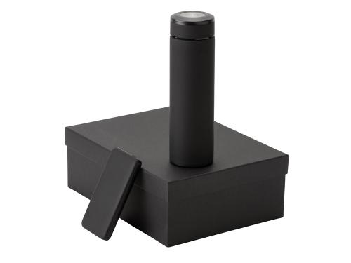 Подарочный набор с термосом и повербанком С2, черный