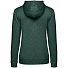 Толстовка с капюшоном женская Hoodie, темно-зеленый меланж