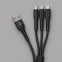 Дата-кабель Armor 3 в 1: micro USB, USB-C, Ligthning, 1.2м, черный, Deppa