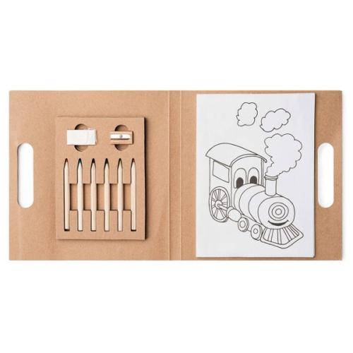 Набор RESOL из 6 карандашей в блокноте, Бежевый