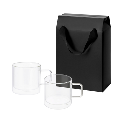 Подарочный набор 2 стеклянные кружки Луна (Luna) в коробке-пакете