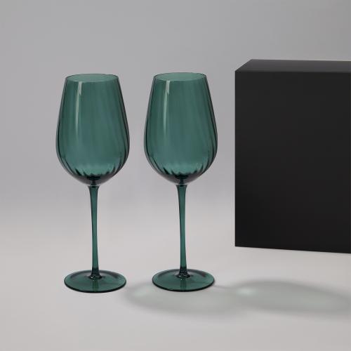 Подарочный набор 2 бокала для вина Капри (Capri) в черной коробке