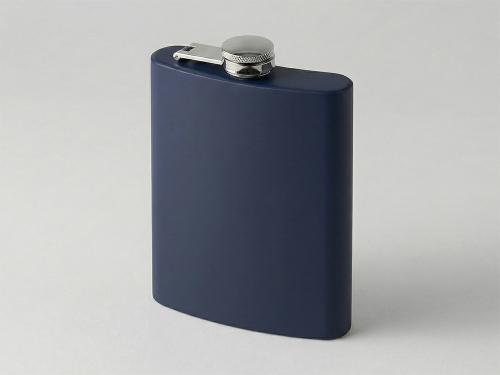 Фляжка 240 мл Remarque soft touch, 304 сталь, синий