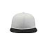 Бейсболка SNAP BACK, 6 клиньев, пластиковая застежка, белый, черный
