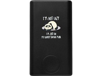 Внешний беспроводной аккумулятор 2-в-1 с функцией зарядки Apple Watch, QC/PD AtomIQ, 10000 мАч, черный с тампопечатью