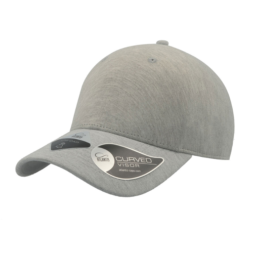 Бейсболка UNI-CAP PIQUET, без панелей и швов, без застежки, серый
