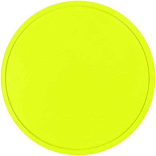 Лейбл из ПВХ Dzeta Round, L, желтый неон