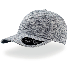 Бейсболка MASH-UP, 6  клиньев,  пластиковая застежка, серый меланж