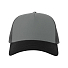 Бейсболка RAPPER COTTON-S, 5 клиньев, пластиковая застёжка, серый, черный