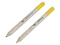 Набор «Растущий карандаш» mini, 2 шт. с семенами базилика и мяты, цвет: желтый, серый