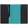 Обложка для паспорта Multimo, черная с бирюзовым