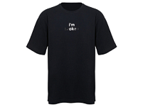 Футболка оверсайз Vienna унисекс , черный с нанесением Трафарет Скульптура 2 цвета