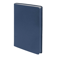 Бизнес-блокнот LADY, формат А5, темно-синий, блок в клетку, темно-синий