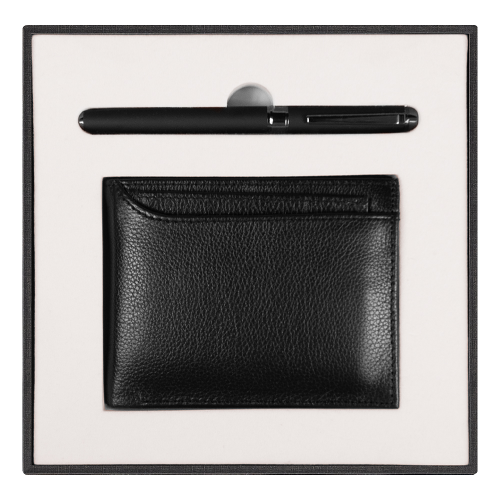 Набор подарочный Solution Superior Duo (кошелек с картхолдером, Чёрный