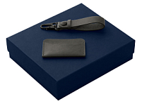 Подарочный набор Long River: картхолдер, ремешок для ключей (без лого Long River), синяя коробка