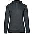 Толстовка с капюшоном женская Hoodie, серый меланж (антрацит)