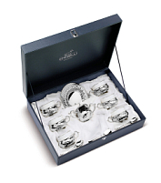 Чайный сервиз LUSSO  TORCIGLIONE в подарочной упаковке серебро, Серебро Чайный сервиз LUSSO  TORCIGLIONE в подарочной упаковке серебро, Серебро