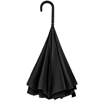 Зонт наоборот Style, трость, черный Зонт наоборот Style, трость, черный