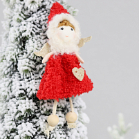 Новогоднее украшение рождественские ангелы Ротес (1 шт), Красный.