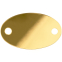 Шильдик металлический Alfa Oval, золотистый глянцевый