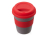Стакан с силиконовой крышкой Cafe, красный