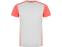 Спортивная футболка Zolder мужская, белый/меланжевый неоновый коралловый