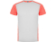 Спортивная футболка Zolder мужская, белый/меланжевый неоновый коралловый