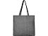Эко-сумка Pheebs с клинчиком, изготовленная из переработанного хлопка, плотность 210 г/м2, черный мел