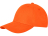 Бейсболка Davis, 6 панелей, оранжевый