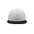 Бейсболка SNAP BACK, 6 клиньев, пластиковая застежка, белый, черный