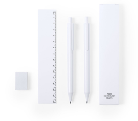 Канцелярски набор RIPLEY, антибактериальный пластик, белый