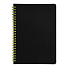 Блокнот на двойной пружине HELIX, 143 х 205 мм, черный с желтым, блок в линейку
, черный, желтый
