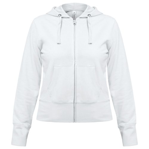 Толстовка женская Hooded Full Zip белая